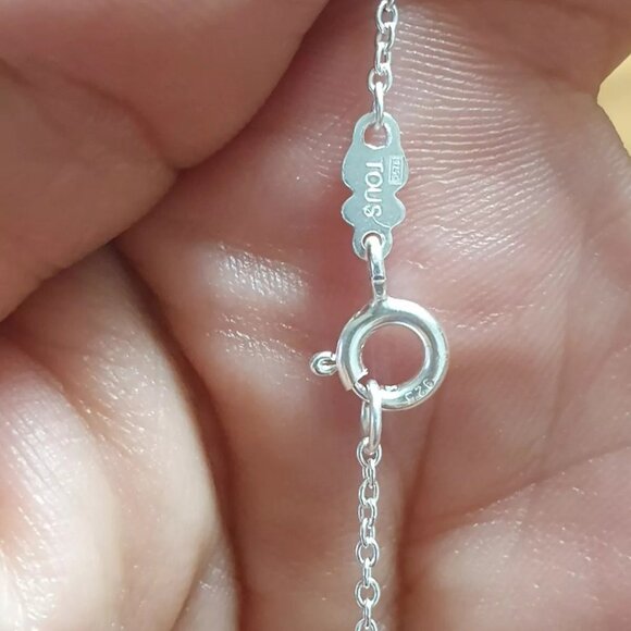 Tous Sterling Silver Black Bear Onyx Necklace - Picture 6 of 7